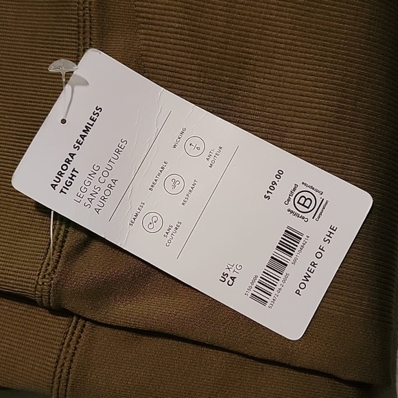 Aurora Seamless Tight XL. Olive. NWT. Ribbed - Picture 9 of 12